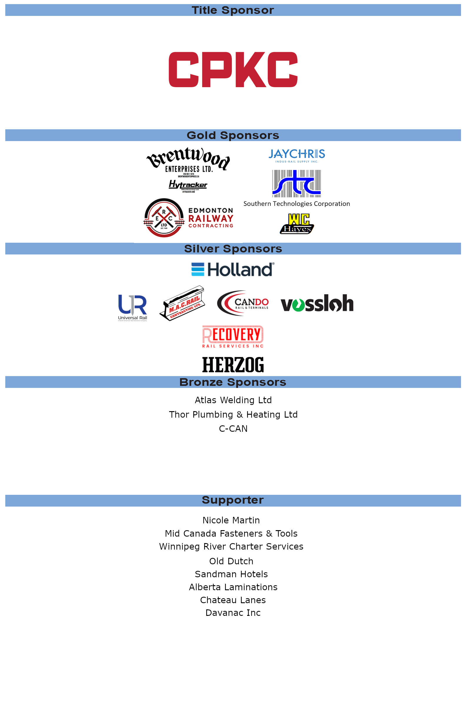 2026 CPKC Hockey Tournament Sponsors